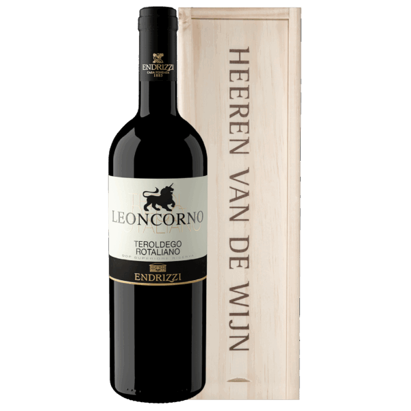 Endrizzi Leoncorno Teroldego Rotaliano in luxe geschenkkist - Afbeelding 1