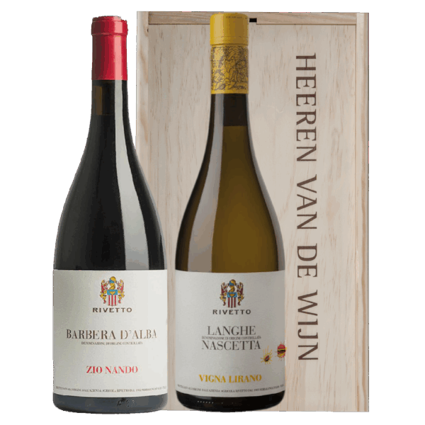 Rivetto Langhe Nascetta & Barbera d’Alba Zio Nando in luxe gschenkkist - Afbeelding 1