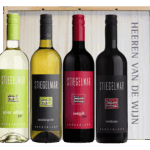 Stiegelmar Gruner Veltliner, Weissburgunder, Zweigelt en Heideboden in luxe geschenkkist